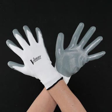 ESCO [LL/240mm] 手袋(ニトリルゴムコーティング/白) 手袋･腕カバーEA354DE-3 4550061101575(CDC)【別送品】