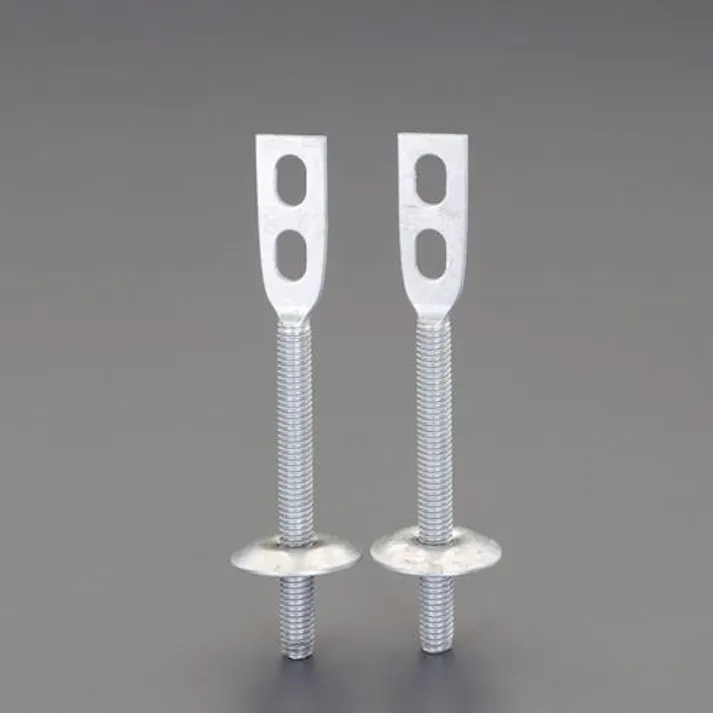 アカギ 3/8"x100mm 立バンド用取付足(どぶめっき/2コ 配管支持金具EA440AT-400 4550061698860(CDC)【別送品】
