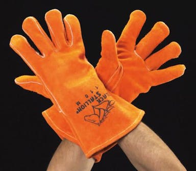 ESCO [L] 手袋(熔接用･牛革) 溶接作業用保護具EA353AT-42 4518340829008(CDC)【別送品】