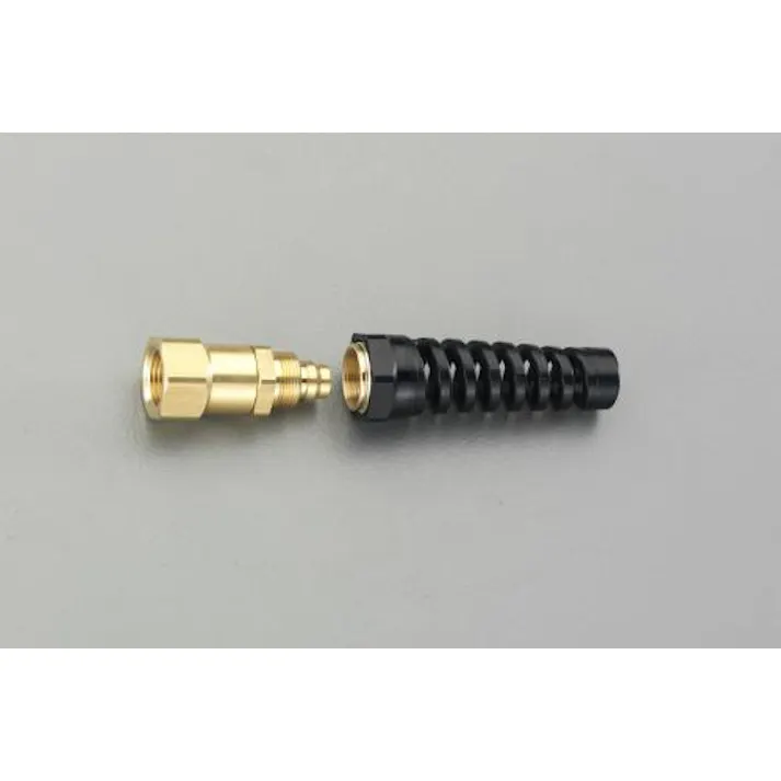 ESCO G3/8"・ 9x13mm雌ねじ付ホース継手(プロテクター付) ホースフィッティング、ホースジョイントEA140GH-13 4548745732221(CDC)【別送品】