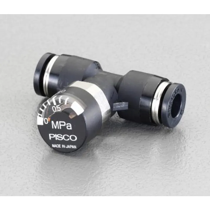 日本ピスコ(PISCO) 6mm プレッシャーゲージ(ストレートユニオン) 空気・水その他配管継手EA425PV-6 4518340175419(CDC)【別送品】