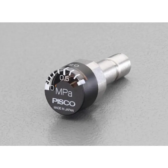 日本ピスコ(PISCO) 6mm プレッシャーゲージ(ニップルタイプ) 空気・水その他配管継手EA425PW-6 4518340184350(CDC)【別送品】