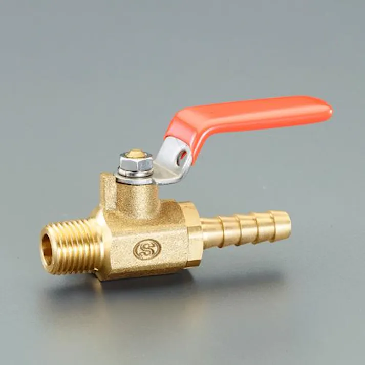 オンダ製作所 R 1/4"x 8.0mm ミニボールバルブ(ホースニップル付) ミニバルブEA425AG-128 4550061512241(CDC)【別送品】