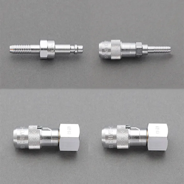 溶接器用カプラーセット(チヨコック/酸素用) 5mm EA300BC-21 4550061876497【別送品】