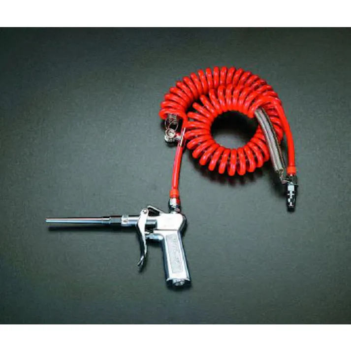 エアーブローガン(5mプラグ付ホース) 2.0穴x100mm EA123AE-6B 4518340356412【別送品】