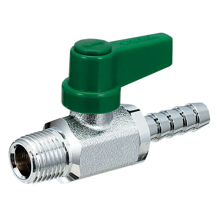 オンダ製作所 ミニボールバルブ(ホースニップル付) R1/4”x9.0mm EA425AJ-56 4550061515891【別送品】