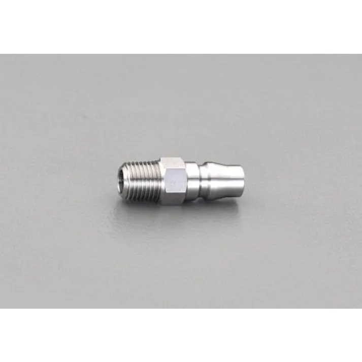 ESCO R 1/4" 雄ねじプラグ(20型/ステンレス) エアーホース用カプラーEA140DB-112 4548745748925(CDC)【別送品】
