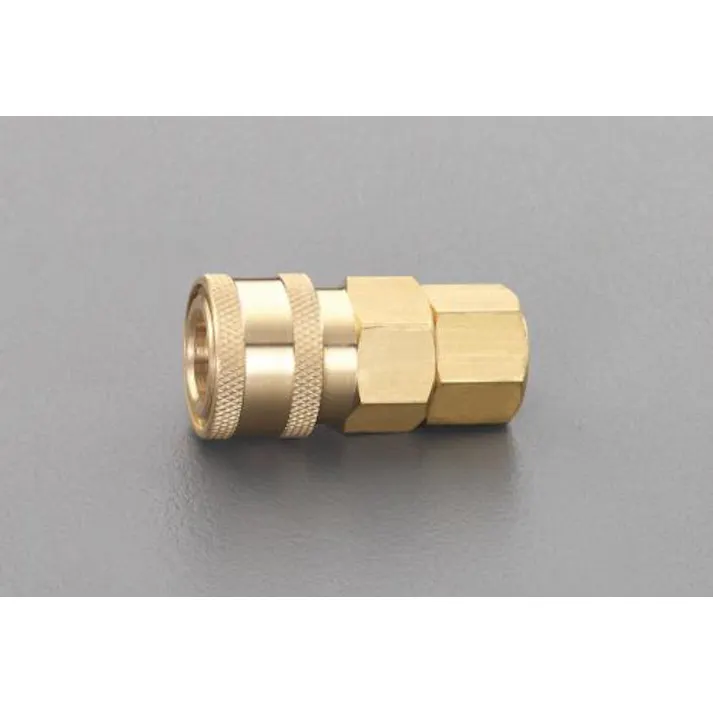 ESCO Rc 1/4" 雌ねじソケット(20型/真鍮) エアーホース用カプラーEA140DJ-212 4548745761023(CDC)【別送品】