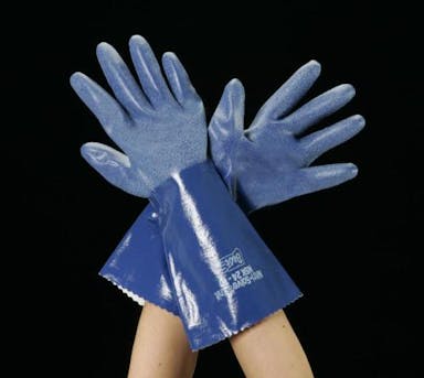 ESCO [M/350mm] 手袋･耐酸･耐油･耐溶剤(ニトリル) 手袋･腕カバーEA354BW-25 4518340426122(CDC)【別送品】