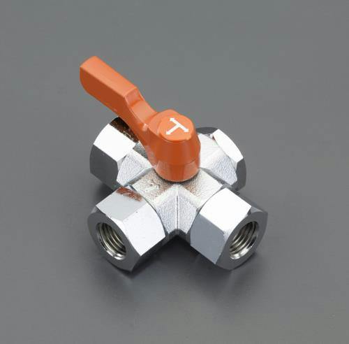アソー(ASOH) 三方四面ミニボールバルブ Rc3/8” EA425BZ-3