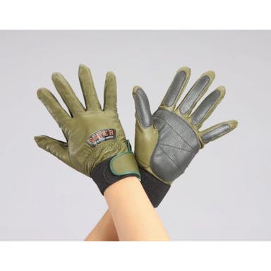 ESCO [LL] 手袋(牛革/防水防汚加工革) 手袋･腕カバーEA353BB-68 4548745751994(CDC)【別送品】