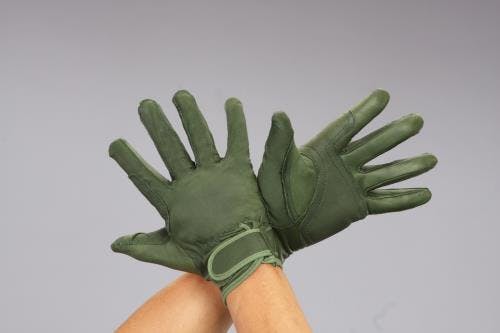 手袋(牛革/OD色/当て付) [LL] EA353CC-48 4548745274134【別送品】