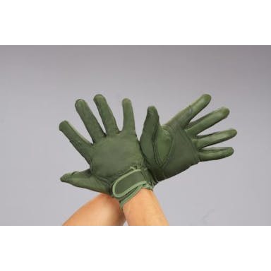 ESCO [LL] 手袋(牛革/OD色/当て付) 手袋･腕カバーEA353CC-48 4548745274134(CDC)【別送品】
