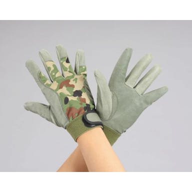 ESCO [L] 手袋(豚革･迷彩色) 手袋･腕カバーEA353JC-2 4548745716702(CDC)【別送品】