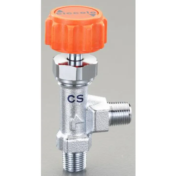 アソー(ASOH) R 3/8"xR 3/8" ニードルバルブ(アングル型) ミニバルブEA426DS-33 4548745323122(CDC)【別送品】