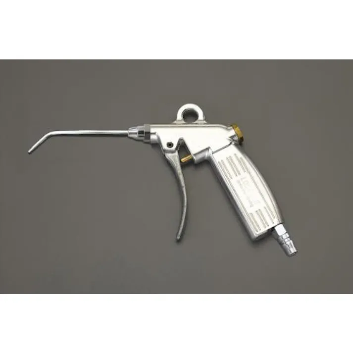 エアーブローガン(120mm先曲/ノズル流量調整式プラグ) EA123AB-44 4550061014172【別送品】