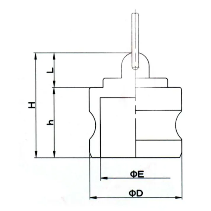 ダクトプラグ(ポリプロピレン製) 1” EA462BT-8 4548745815771【別送品】