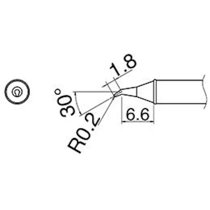 白光(HAKKO) R0.2mm 交換用こて先 (EA304AL用) 電気半田ごてEA304AL-40 4550061038758(CDC)【別送品】