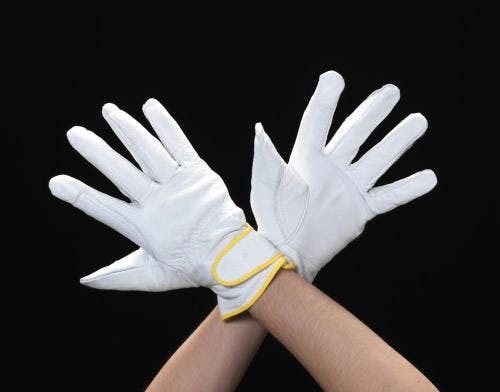 ESCOオリジナル 手袋(牛革/イエロー) [LL] EA353C-37 4518340340046【別送品】