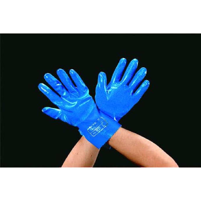 ESCO [LL/260mm] 手袋･耐油(ニトリルゴム･裏 綿メリヤス) 手袋･腕カバーEA354DC-33 4518340898486(CDC)【別送品】