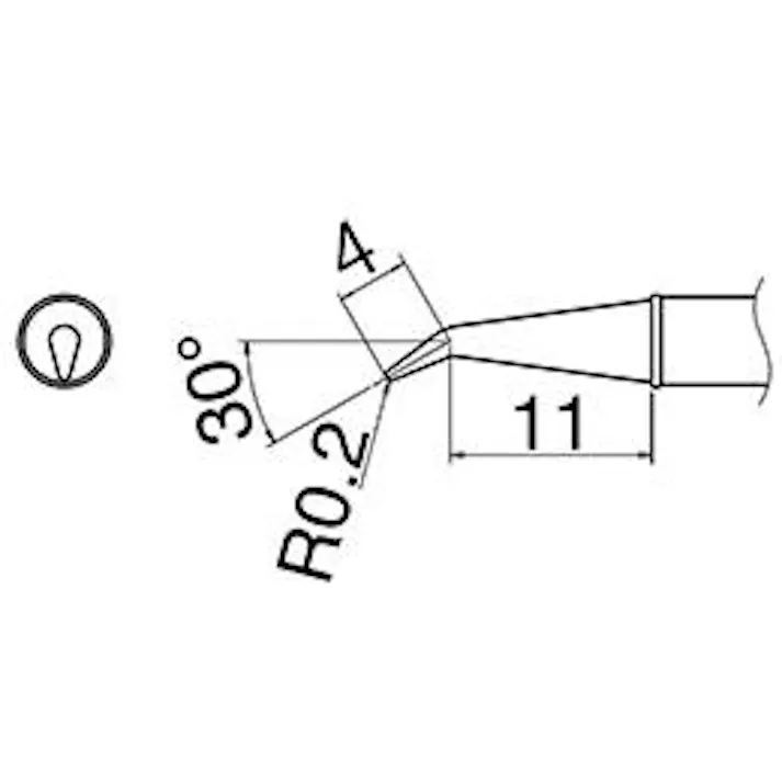 白光(HAKKO) R0.2mm 交換用こて先 (EA304AL用) 電気半田ごてEA304AL-36 4550061037669(CDC)【別送品】