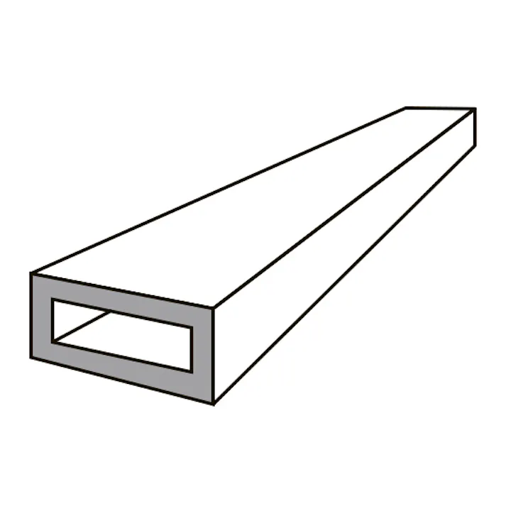 アルミ平角パイプ(シルバー) 40x20mmx2m EA440HD-4 4550061147153【別送品】
