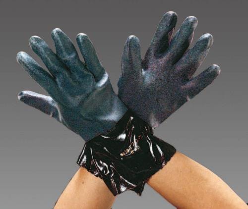 手袋・耐油・耐酸(ポリ塩化ビニール) [L/280mm] EA354DD-2 4518340898547【別送品】