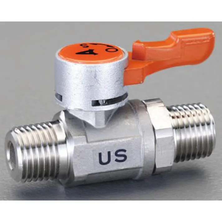 アソー(ASOH) R 3/8”xR 3/8” ミニボールバルブ(ステンレス製) EA425CC-3 4548745321166 (CDC)【別送品】