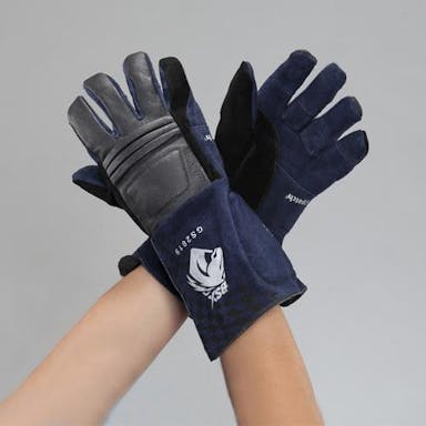 ESCO [L］手袋(溶接用･牛革) 溶接作業用保護具EA353AT-107 4550061472576(CDC)【別送品】