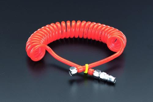 ウレタンホース(プラグ付) 5.0/8.0mmx4.2m EA125BL-7 4518340383166【別送品】
