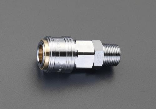 雄ねじカップリング(ワンプッシュ/ロック) R 1/4” EA140DP-2R 4548745176834【別送品】