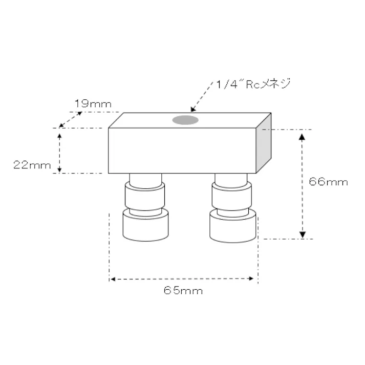 エアーカップリング 2連 EA140DN-2 4518340708297【別送品】