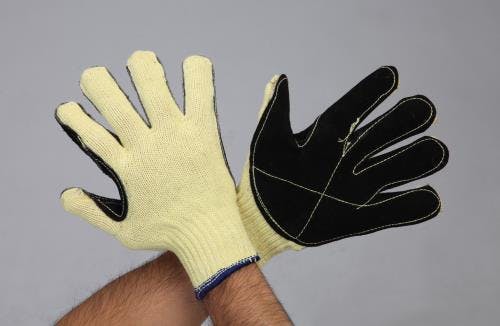 手袋(耐切創/ケブラー/革張り) [M] EA354E-72 4550061213612【別送品】