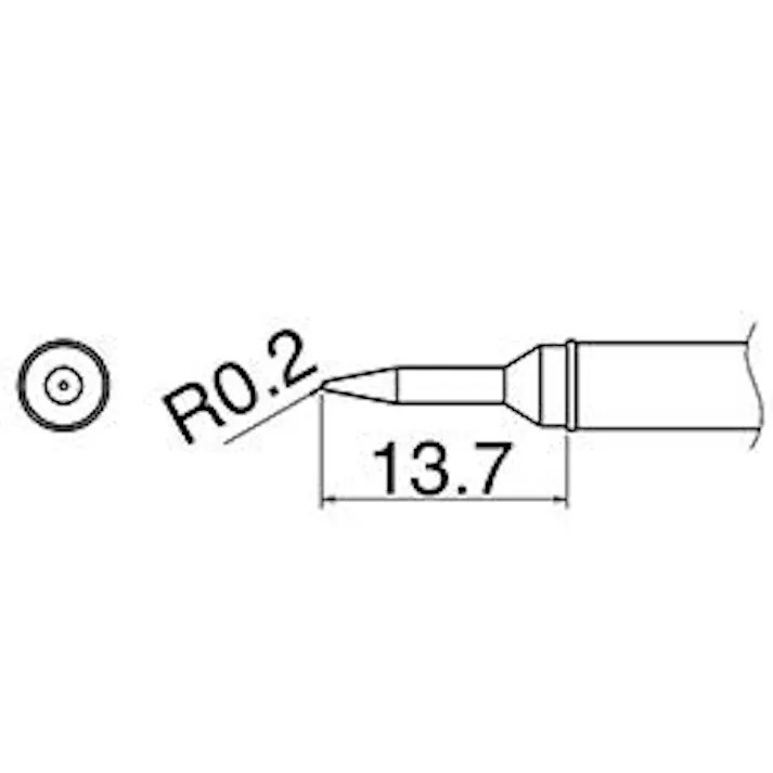 白光(HAKKO) 交換用こて先(EA304AL用) R0.2mm EA304AL-6 4550061041925【別送品】
