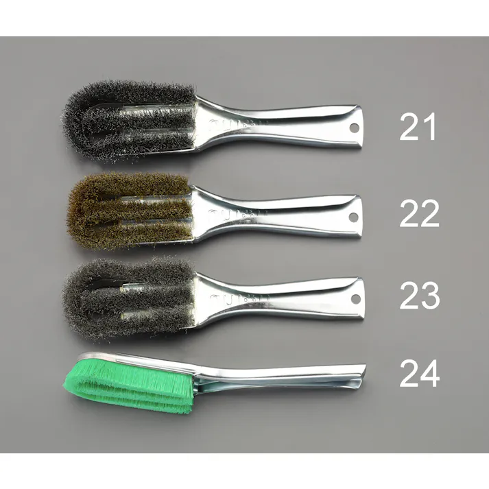 ワイヤーブラシ(PVC製/グリップ付) 225mm EA109GH-24 4548745835113【別送品】