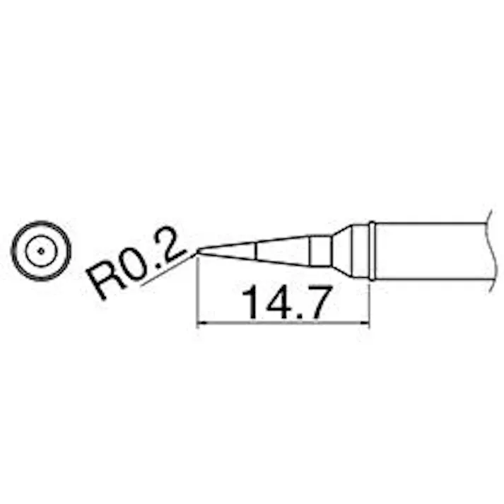 白光(HAKKO) R0.2mm 交換用こて先 (EA304AL用) 電気半田ごてEA304AL-33 4550061034330(CDC)【別送品】