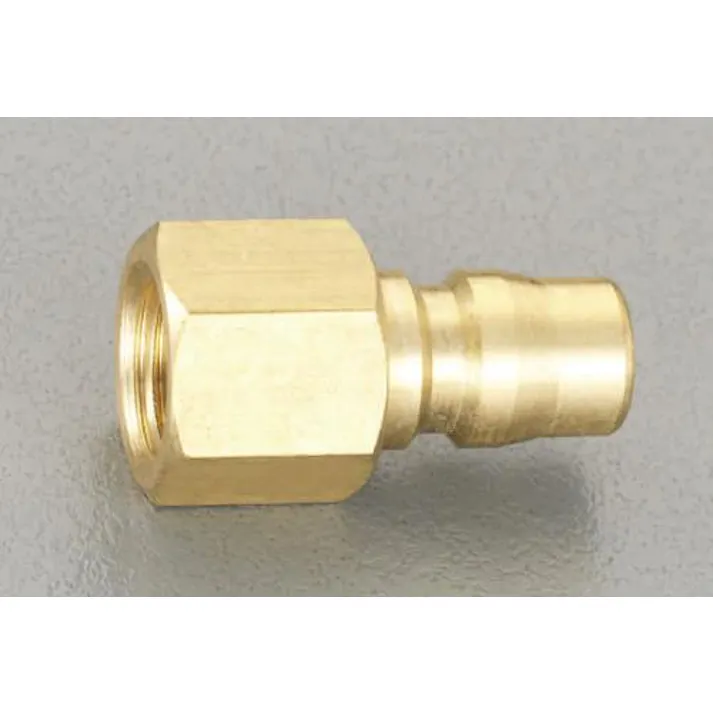ESCO Rc 1/4" 雌ねじプラグ(中圧用/真鍮製) エアーホース用カプラーEA140AC-2 4518340005266(CDC)【別送品】