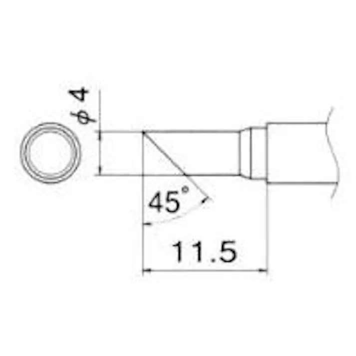 白光(HAKKO) 4.0mm 交換用こて先 電気半田ごてEA304AG-10 4518340691247(CDC)【別送品】