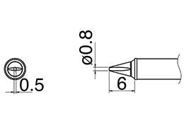 白光(HAKKO) φ0.8mm 交換用こて先 (EA304AL用) 電気半田ごてEA304AL-18 4550061049426【別送品】