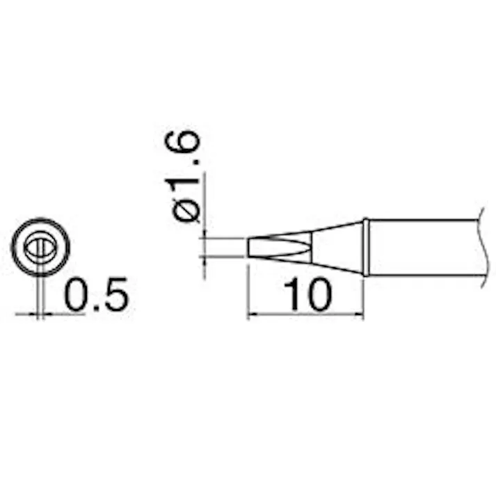白光(HAKKO) φ1.6mm 交換用こて先 (EA304AL用) 電気半田ごてEA304AL-21 4550061033180(CDC)【別送品】
