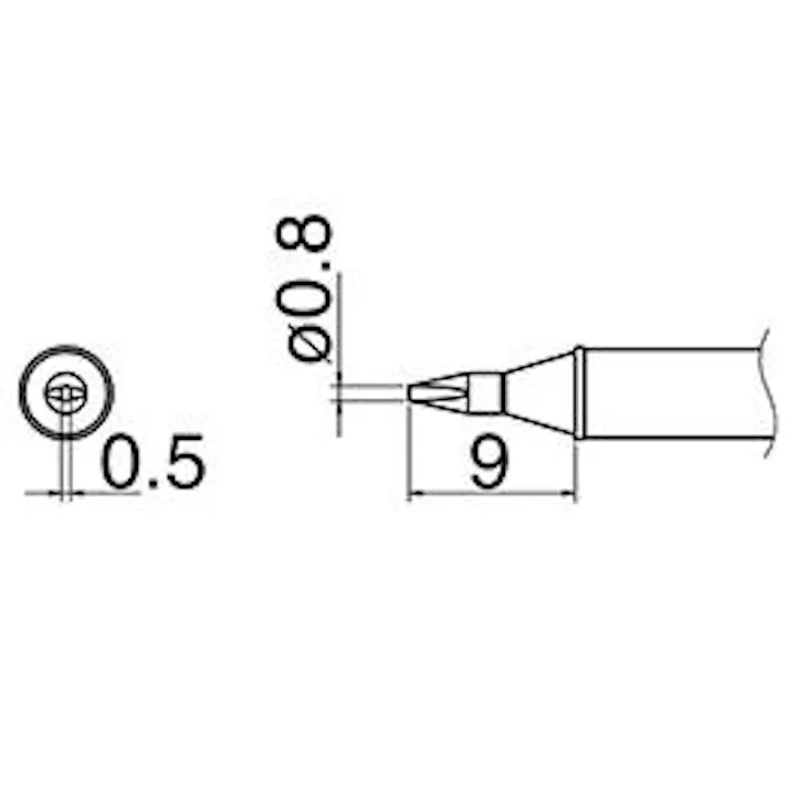 白光(HAKKO) φ0.8mm 交換用こて先 (EA304AL用) 電気半田ごてEA304AL-15 4550061048306(CDC)【別送品】