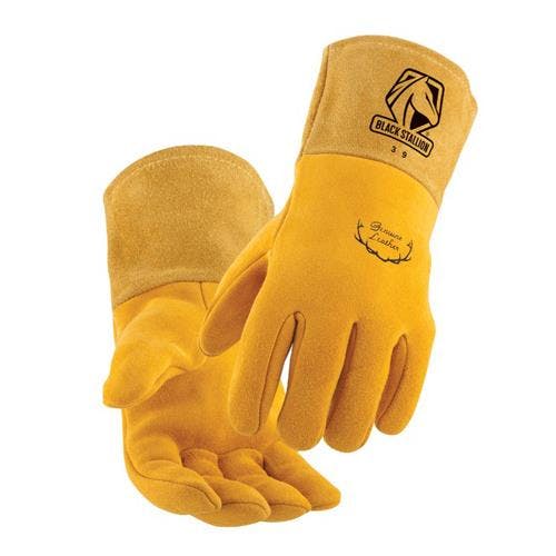 手袋(MIG溶接用・鹿革) [L] EA353AT-132 4550061718971【別送品】