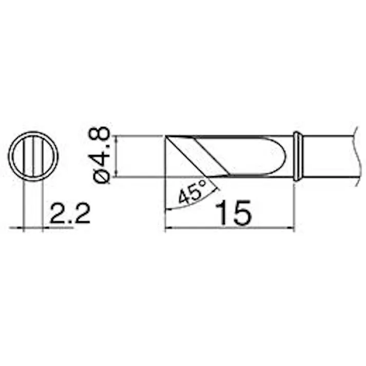 白光(HAKKO) φ4.8mm 交換用こて先 (EA304AL用) 電気半田ごてEA304AL-44 4550061037188(CDC)【別送品】