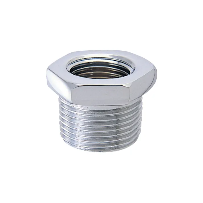 カクダイ 給水管用ブッシング(クロムメッキ) Rc3/8”xR1/2” EA432MH-13 4548745951424【別送品】