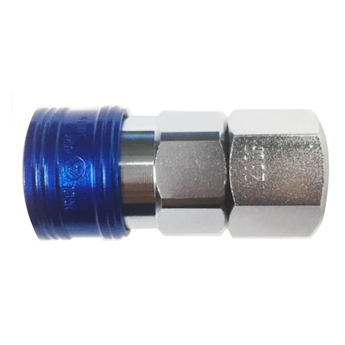 雌ねじカップリング(エアホース用/ブルー) Rc 1/4” EA140BK-22 4550061305829【別送品】