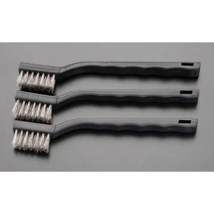 ESCO 8x180mm 柄付ブラシ(ステンレス製/3本) ワイヤーブラシEA109E-3 4518340434004(CDC)【別送品】