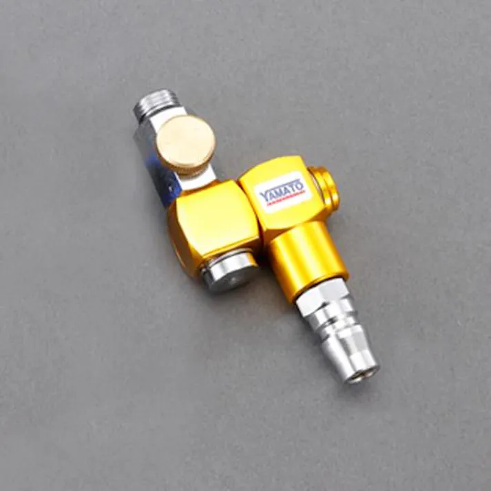 ESCO G 1/4" 雄ねじプラグ(スイベル式/イエロー) エアーホース用カプラーEA140BP-23 4550061306345(CDC)【別送品】