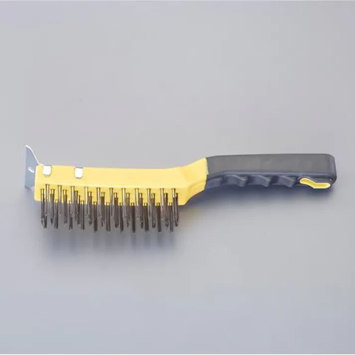 ESCO 295mm ワイヤーブラシ(ソフトグリップ/スチール・4列) ワイヤーブラシEA109BA-6 4518340820432(CDC)【別送品】