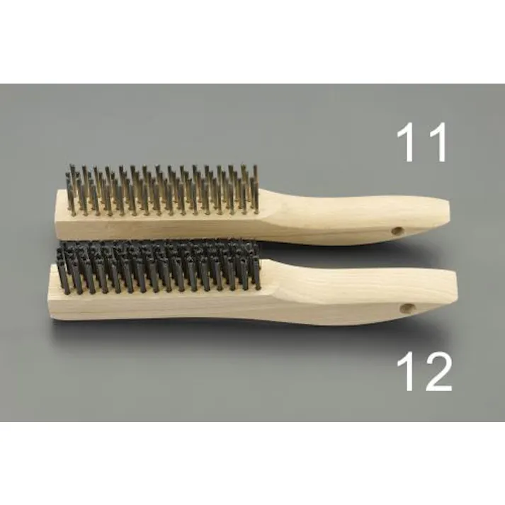 ESCO 25x250mm 柄付ブラシ(カーボンスチール) ワイヤーブラシEA109BD-12 4518340110427(CDC)【別送品】