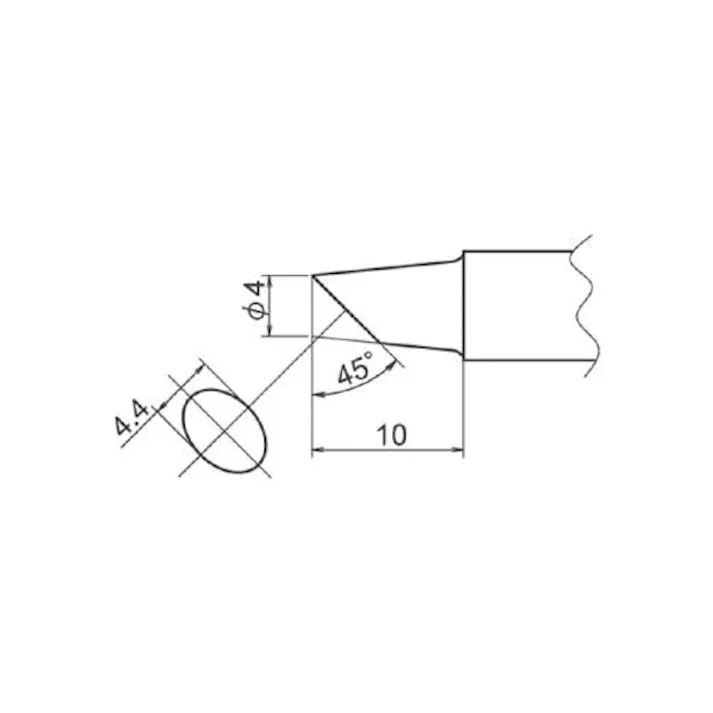 白光(HAKKO) 交換用こて先(EA304AP用) φ4.0mm EA304AP-7 4550061047873【別送品】